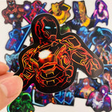 65 PCS Neon Marvel Stickers