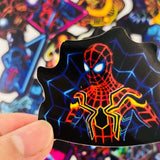 65 PCS Neon Marvel Stickers