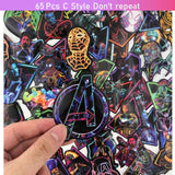 65 PCS Neon Marvel Stickers
