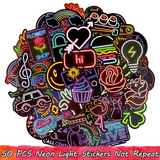 50 PCS Neon Light Sticker