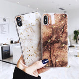 Gold Flake Marble Glitter Case