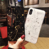 Gold Flake Marble Glitter Case