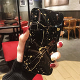 Gold Flake Marble Glitter Case