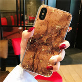 Gold Flake Marble Glitter Case